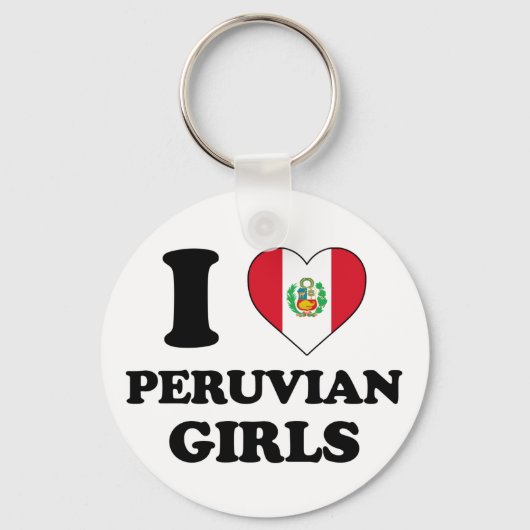 Ik hou van Peruaanse meisjes Sleutelhanger (Voorkant)