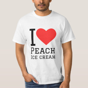 Ik hou van perzik-ijs t-shirt