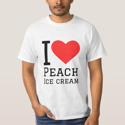 Ik hou van perzik-ijs t-shirt (Voorkant)