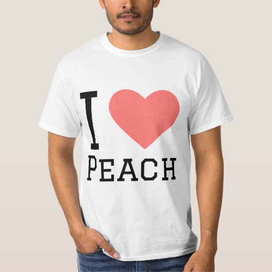 Ik hou van perzik t-shirt (Voorkant)
