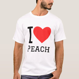 Ik hou van perzik t-shirt