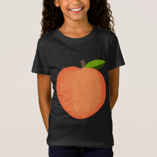 Ik hou van perziken - sparkle perzik op mijn borst t-shirt