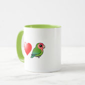 Ik hou van Perzikroevogels Mok (Voorkant links)