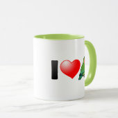 Ik hou van Perzikroevogels Mok (Voorkant rechts)