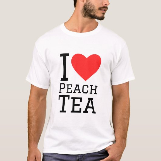 Ik hou van perzikthee t-shirt (Voorkant)