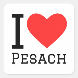 Ik hou van Pesach Vierkante Sticker