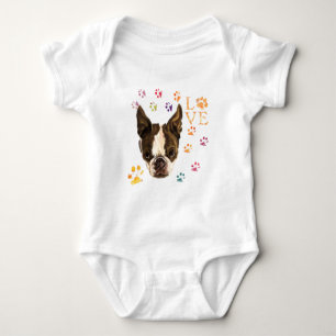 Ik hou van Pet Dog Baby Bodysuit