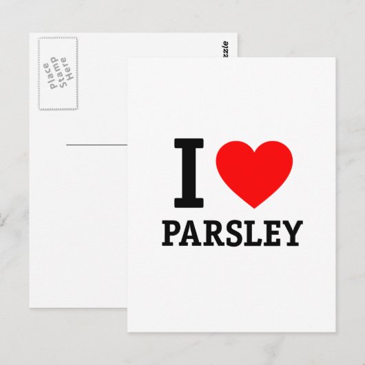 Ik hou van peterselie briefkaart (Voorkant / Achterkant)
