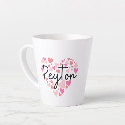 Ik hou van Peyton Latte Mok (Linkerhoek)