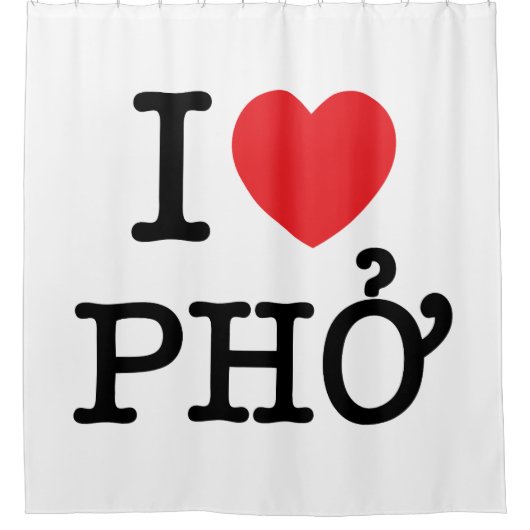 Ik hou van Phở Douchegordijn (Voorkant)