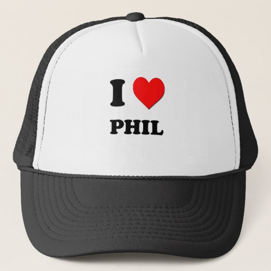 Ik hou van Phil Trucker Pet (Voorkant)