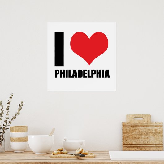 Ik hou van Philadelphia Poster (Keuken)
