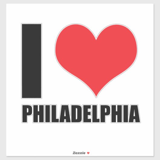 Ik hou van Philadelphia Sticker (Vel)