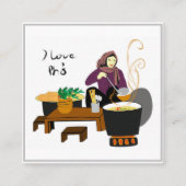 Ik hou van Pho bo (Vietnamese smaak) Vierkante Visitekaartje (Voorkant)