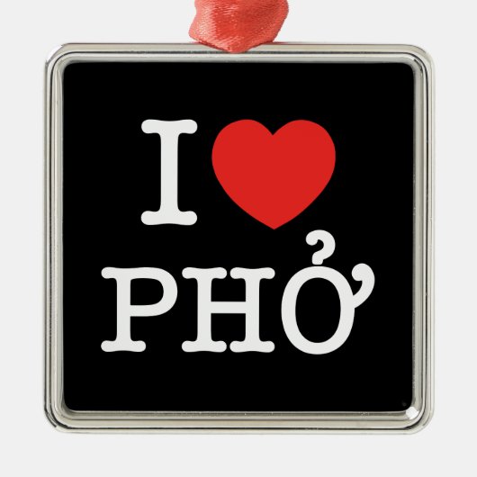 Ik hou van Pho Metalen Ornament (Voorkant)