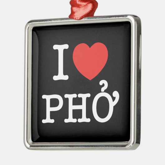 Ik hou van Pho Metalen Ornament (Links)