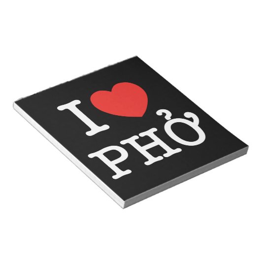 Ik hou van Pho Notitieblok (Schuin)