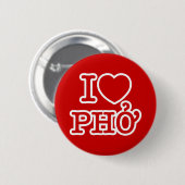 Ik hou van Pho Ronde Button 5,7 Cm (Voorkant /achterkant)