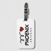 Ik hou van Phoenix Arizona reis bagage labels (Voorkant (verticaal))