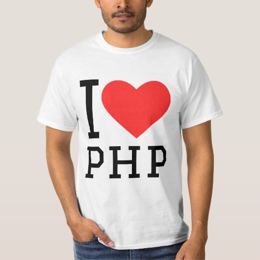 Ik hou van php t-shirt (Voorkant)