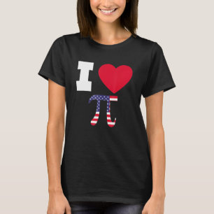 Ik hou van Pi Happy Pi Day Wiskunde T-shirt