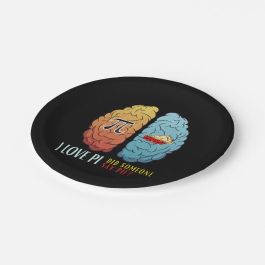 Ik hou van Pi... iemand zei Pie Papieren Bordje (Gekanteld)