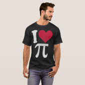 Ik hou van PI Retro Infinity Wiskunde PI Day Hear T-shirt (Voorkant volledig)