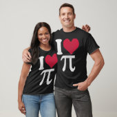 Ik hou van PI Retro Infinity Wiskunde PI Day Hear T-shirt (Unisex)