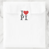Ik hou van PI (Sticker) Ronde Sticker (Tas)