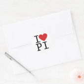 Ik hou van PI (Sticker) Ronde Sticker (Envelop)