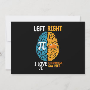 Ik hou van Pi zei iemand taart links rechts brein Kaart