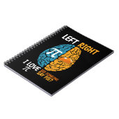 Ik hou van Pi zei iemand taart links rechts brein Notitieboek (Linkerzijde)