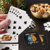 Ik hou van Pi zei iemand taart links rechts brein Pokerkaarten (Insitu)