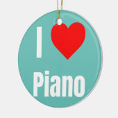 Ik hou van Piano Heart Gifts voor mannen Kinderen Keramisch Ornament (Links)