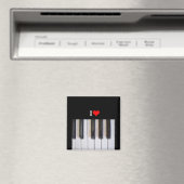 Ik hou van piano, kleurrijk populair design magneet (Insitu (Vaatwasser))
