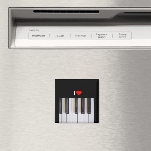 Ik hou van piano, kleurrijk populair design magneet (Insitu (Vaatwasser))