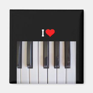 Ik hou van piano, kleurrijk populair design magneet