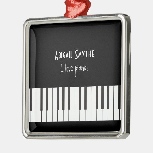 Ik hou van Piano Ornament (Links)