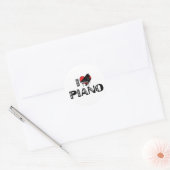 Ik hou van piano ronde sticker (Envelop)