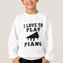 Ik hou van piano spelen t-shirt