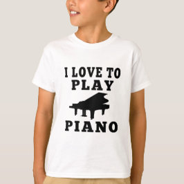 Ik hou van piano spelen t-shirt