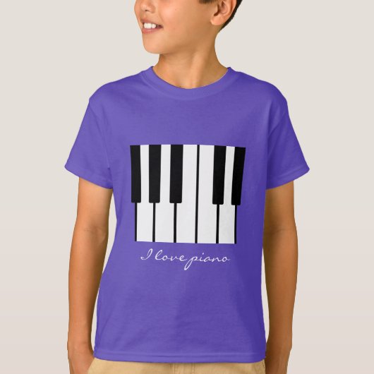 Ik hou van piano t-shirt (Voorkant)