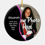 Ik hou van Piccolo Marching Band foto Keramisch Ornament (Achterkant)