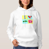 Ik hou van Pickleball-Afbeeldingen Hoodie (Voorkant)