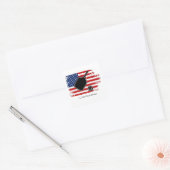 Ik hou van pickleball Amerikaanse vlag gepersonali Vierkante Sticker (Envelop)
