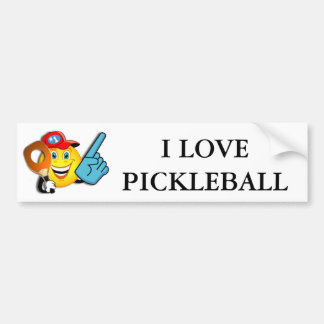 Ik hou van Pickleball Bumpersticker