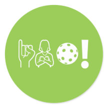 Ik hou van Pickleball (Doof) Sticker Blad