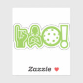 Ik hou van pickleball (dove) Sticker (Vel)