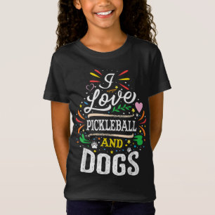 Ik hou van Pickleball en honden - Hondenliefhebber T-shirt