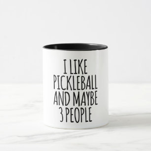 Ik hou van Pickleball en misschien 3 mensen Mok
